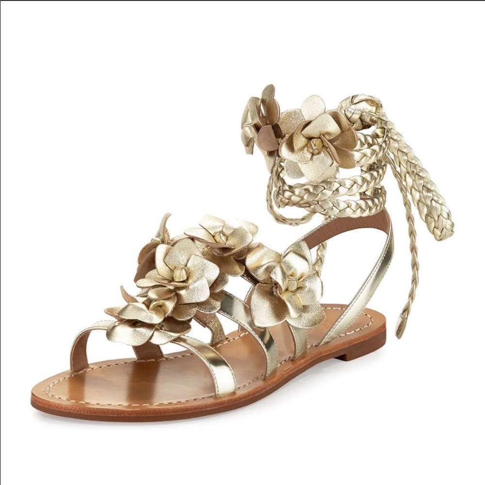 Tory Burch Gold Blossom Gladiator Sandal